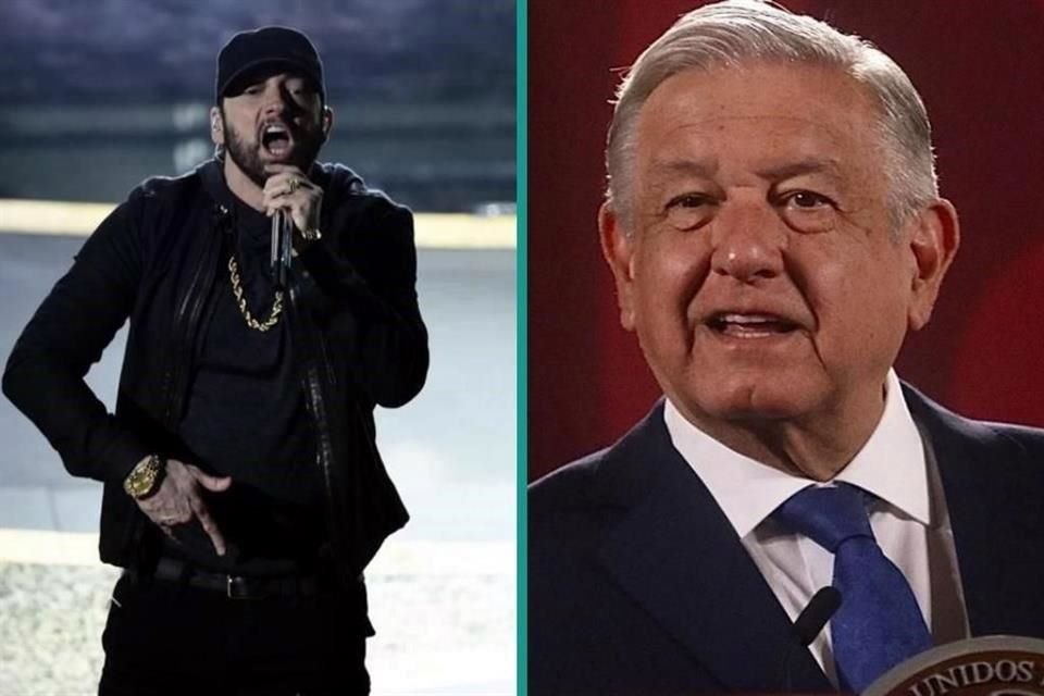 En el video, Eminem critica las políticas del tabasqueño.