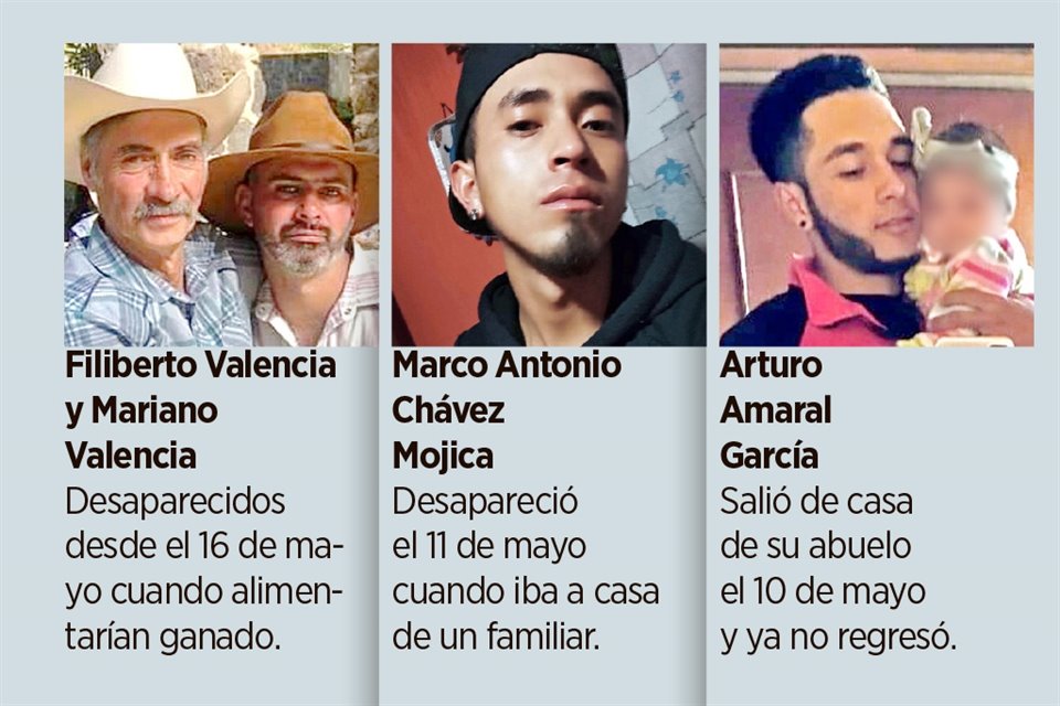 Estos son algunos de los casos de personas reportadas como desaparecidas en Mazamitla. 