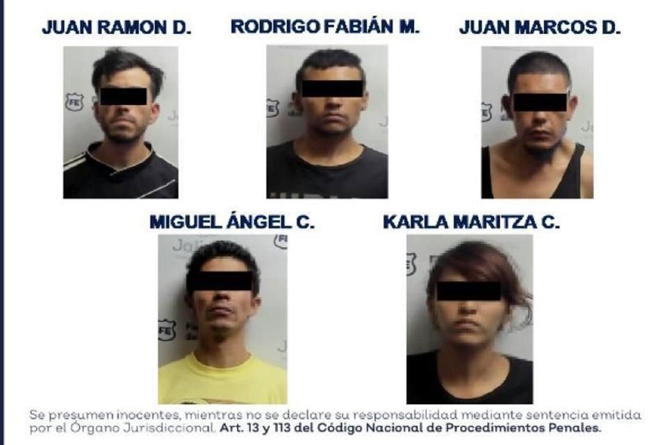 Cinco personas fueron detenidas por un robo en una vivienda ubicada en la Colonia San Antonio, en Guadalajara.