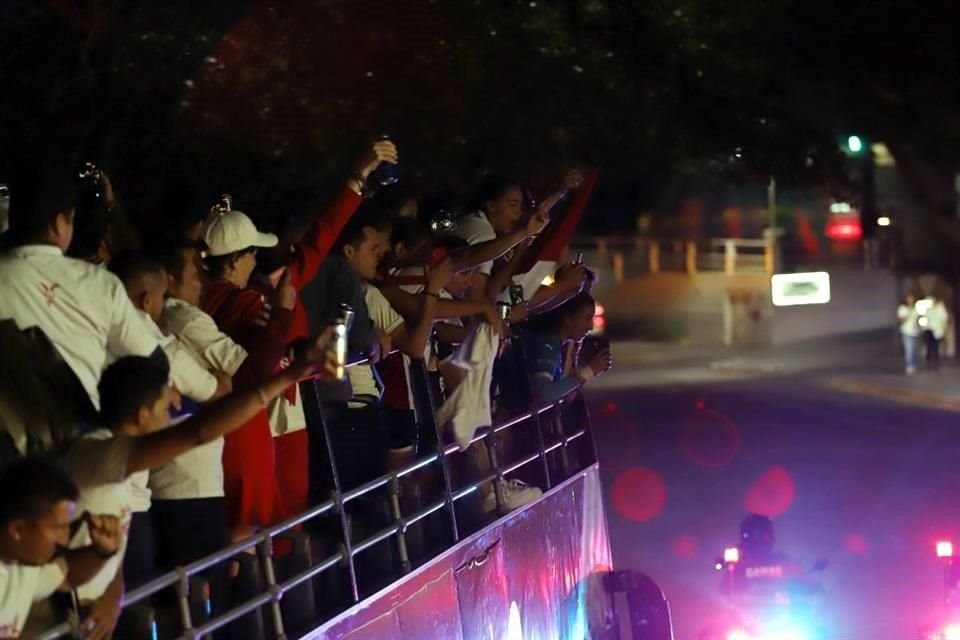 Después del partido, el festejo se traslado a la Glorieta Minerva.