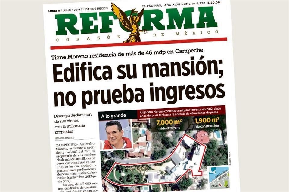 En 2019, Grupo REFORMA reveló propiedades millonarias del priista.