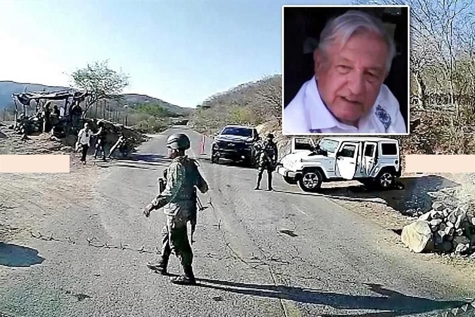 El Presidente AMLO minimizó el retén instalado por hombres armados en carretera Badiraguato-Guadalupe y Calvo, y aseguró que 'no pasa nada'.