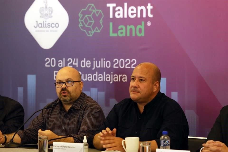 Raúl Martin Porcel, CEO Internacional de Talent Network y Enrique Alfaro Ramírez, Gobernador del Estado.