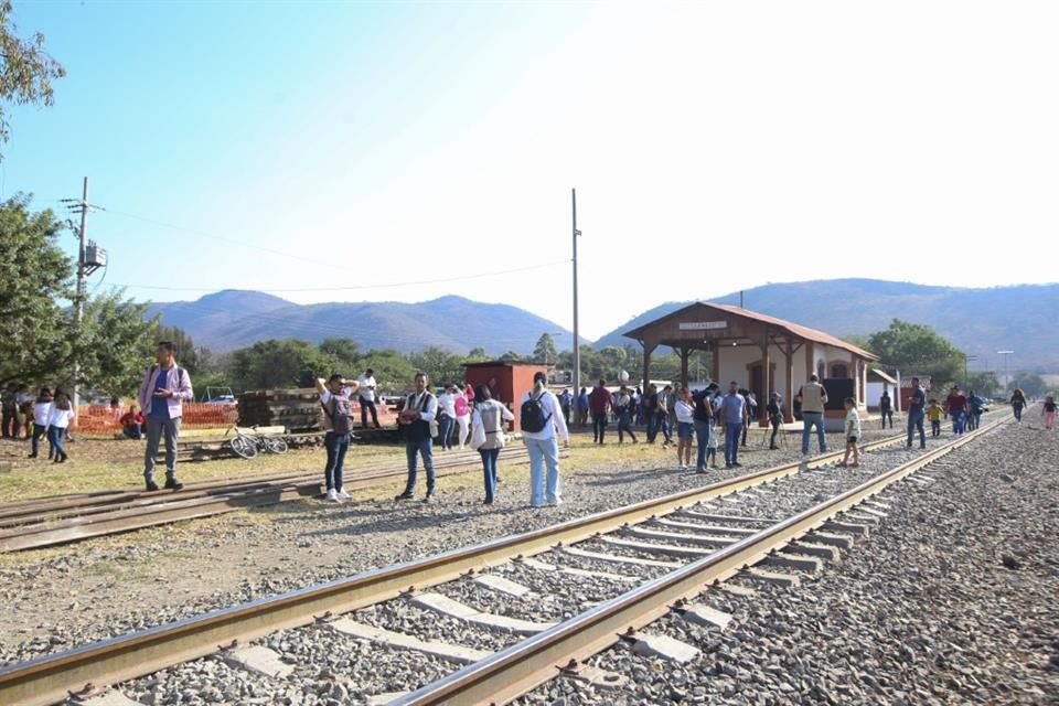 Estación del Ferrocarril en Tlajomulco, donde arrancaron las obras de la L4.