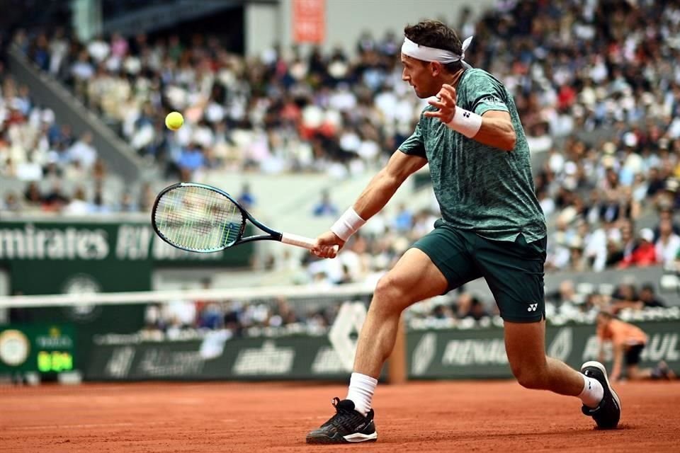 Casper Ruud, de 23 años, jugando su primera Final de un Grand Slam.