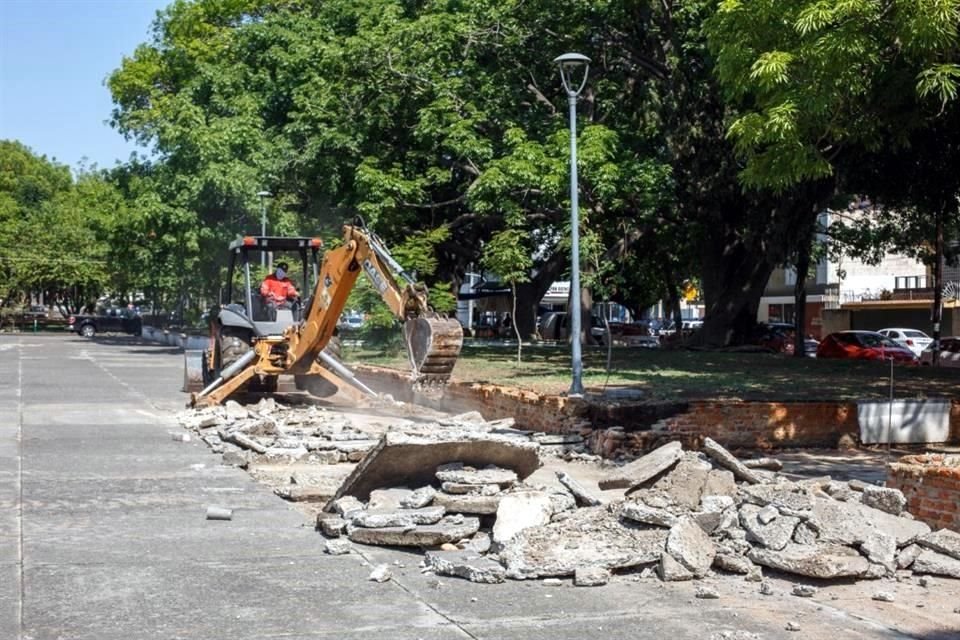 Las obras en el Parque Guatemala ya iniciaron, aunque tuvieron una pausa debido a que la Secretaría de Cultura no había dado su aval.