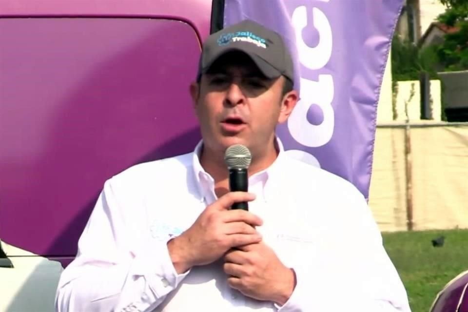 Marco Valerio Pérez Gollaz,  Secretario del Trabajo en Jalisco, en la presentación de Jalisco Trabaja.