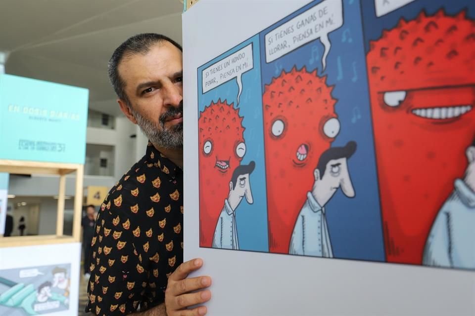 Inauguración de la exposición Ansiedad, de Alberto Montt, en el lobby del Conjunto Santander, como parte del FICG.