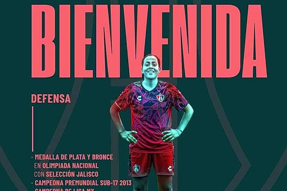 Arlett Tovar, ex jugadora de las Chivas, es el nuevo elemento del Atlas femenil para encarar el Apertura 2022.