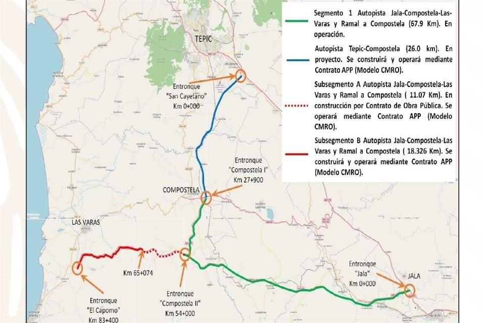 Mota Engil ganó contrato de Asociación Público Privada para segmentos de autopistas que conectan Guadalajara y Tepic con Puerto Vallarta.