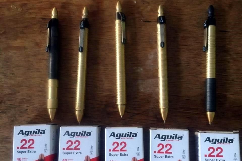 Una pluma-pistola, calibre .22, puede causar la muerte de una persona.
