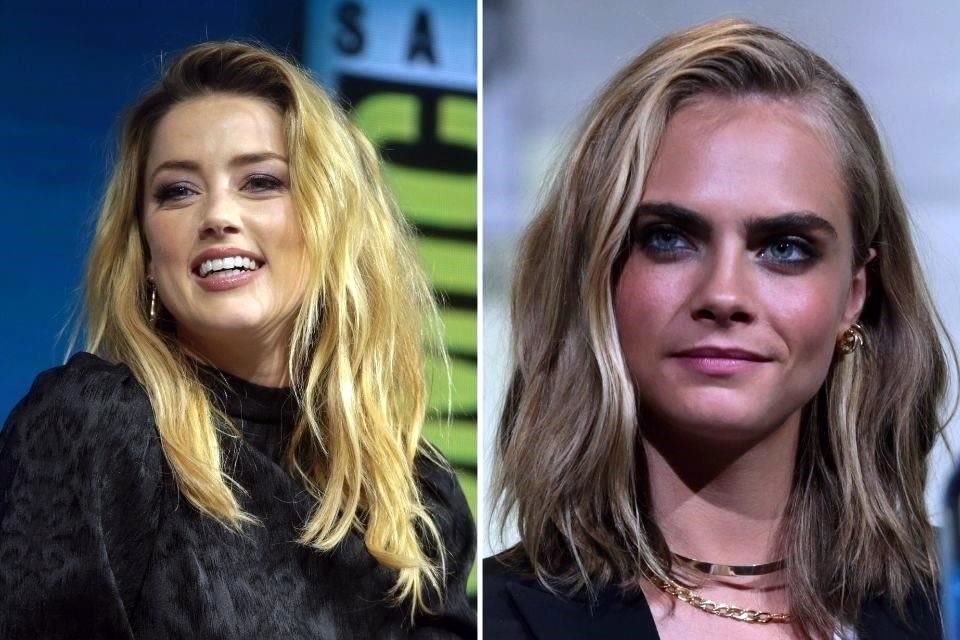 Viralizan imágenes que parecen mostrar a Amber Heard y Cara Delevingne besándose en un elevador