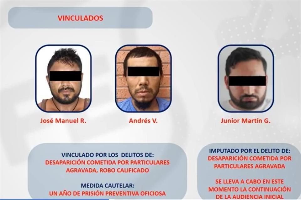 Los tres señalados por la desaparición de Gibrán Barrios Casillas.
