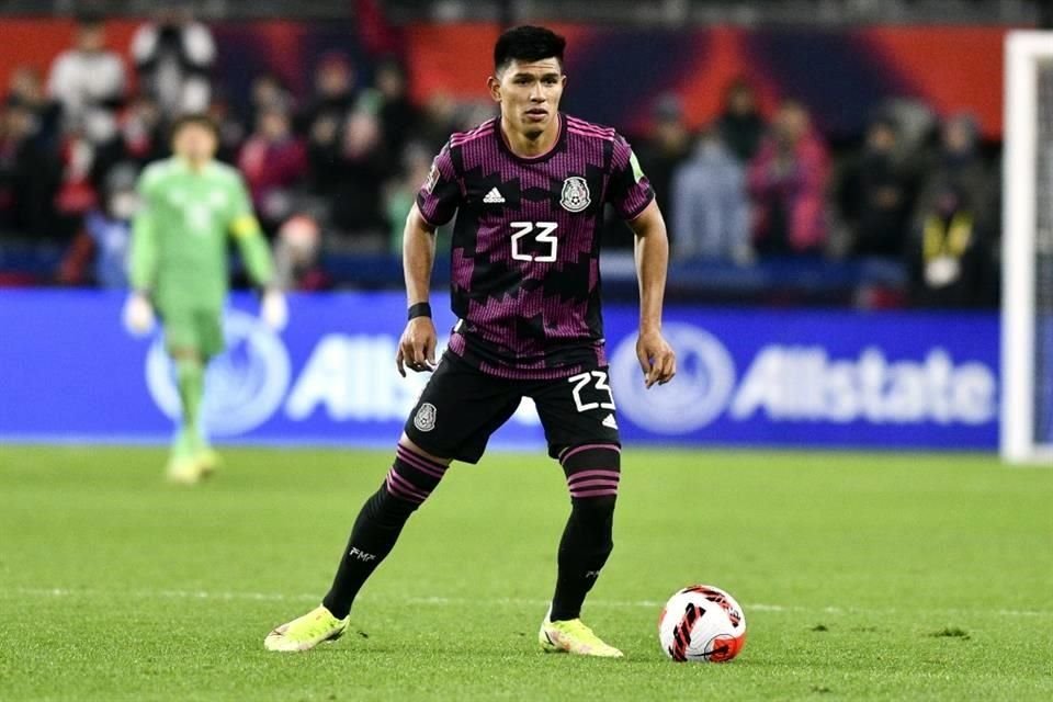 Jesús Gallardo, de Rayados, durante el partido del Octagonal Final ante Estados Unidos.