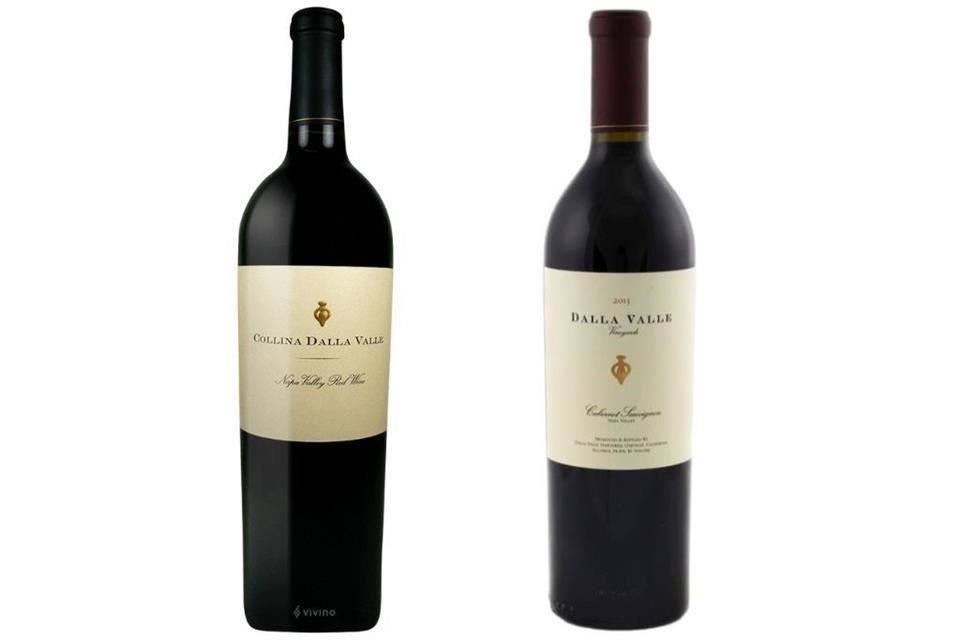 Dos de los vinos de la enóloga: Collina Dalla Valle (uvas Cabernet Sauvignon, Cabernet Franc y Petit Verdot) y  Cabernet 17 Dalla Valle (uvas: Cabernet Sauvignon y Cabernet Franc).