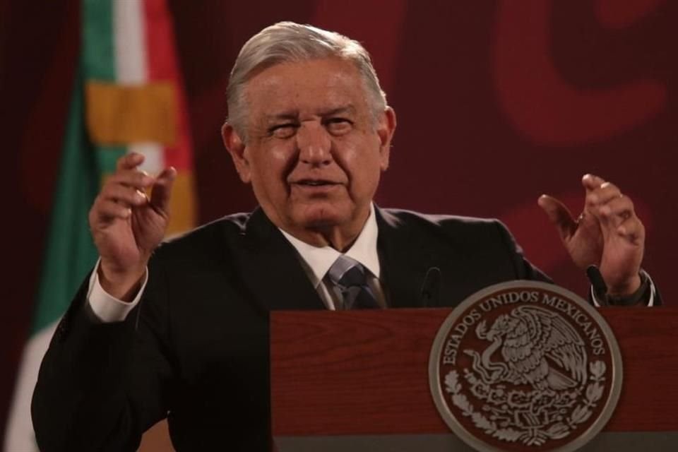 El Presidente López Obrador en conferencia matutina.