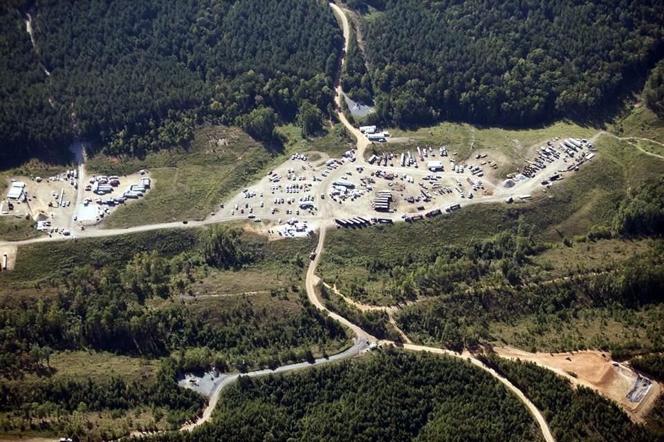 Vista aérea de Colonial Pipeline en Helena, Alabama.