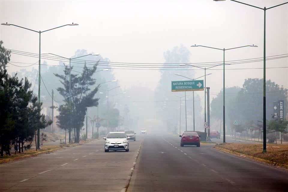 La zona de El Fortín es de las más afectadas por el humo.