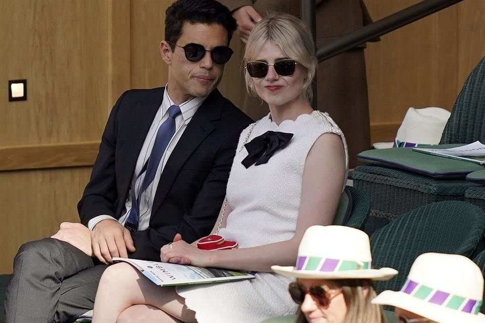 Rami Malik y Lucy Boynton estuvieron presentes durante la participación de Novak Djokovic en Wimbledon.