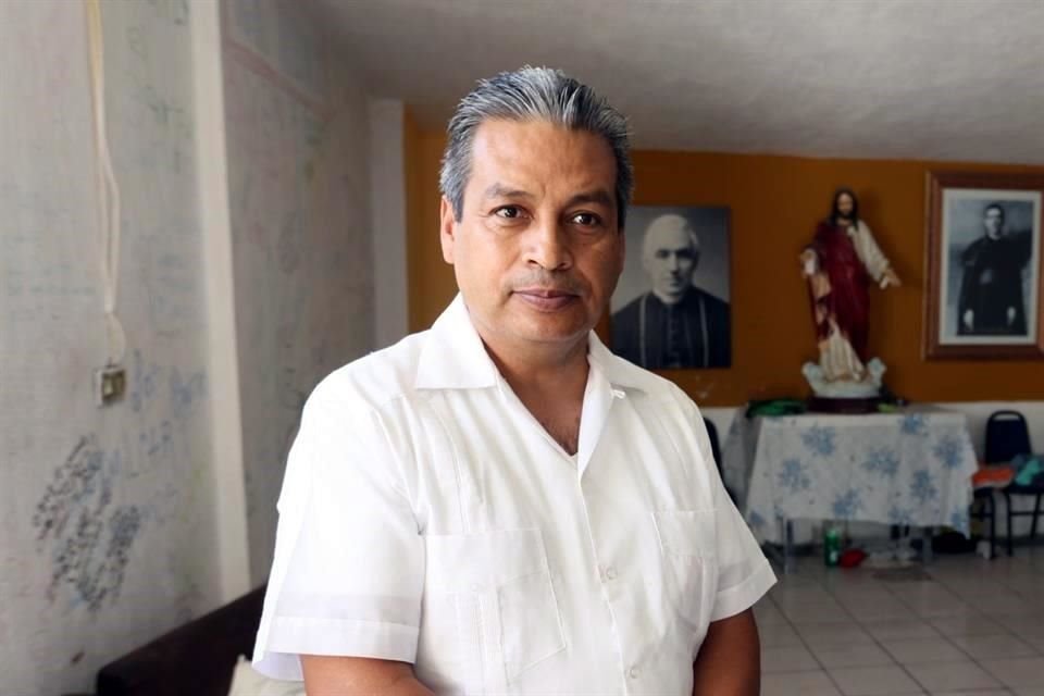 Padre Alberto Ruiz Pérez, quien dirige la Casa del Migrante en la Colonia Cerro del Cuatro.