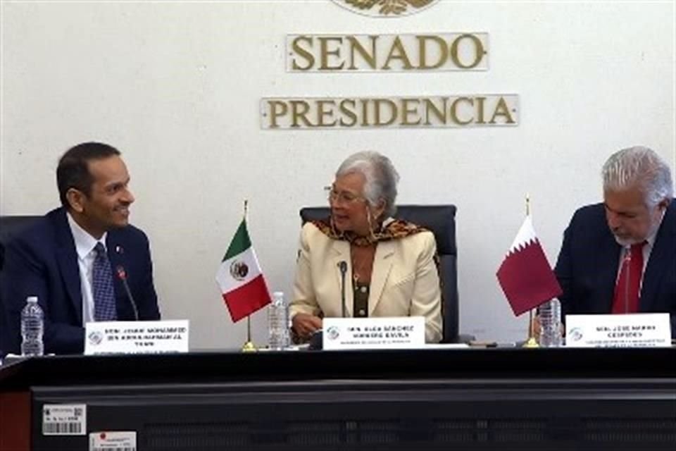 El Viceprimer Ministro de Qatar de visita en el Senado mexicano.