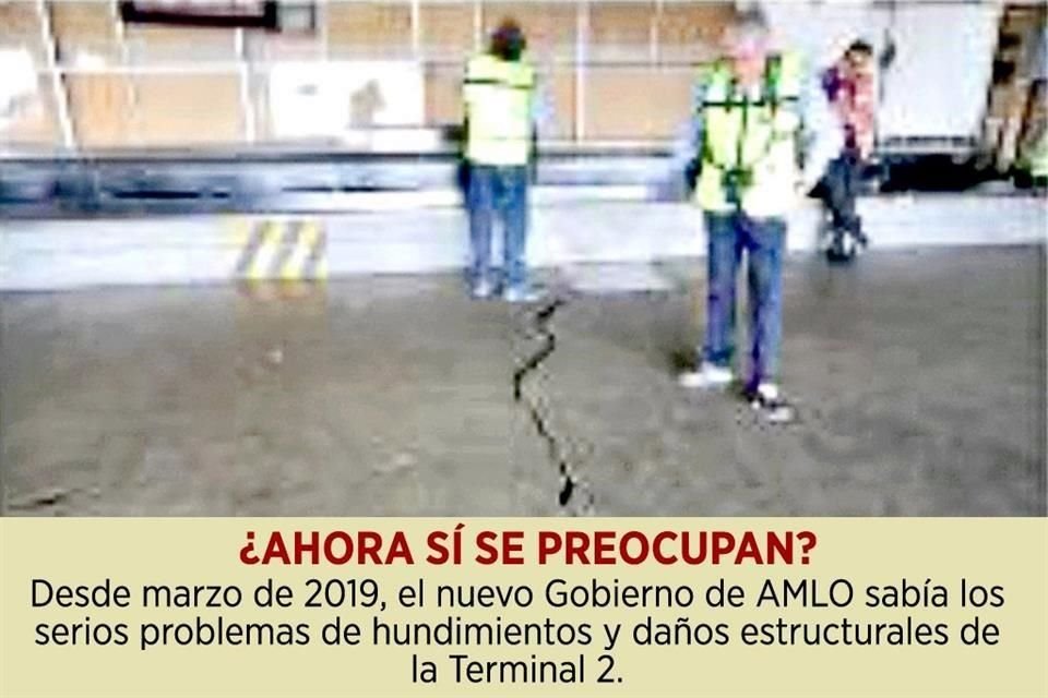 Además de enfrentar degradación aérea, AMLO dijo que Terminal 2 del AICM tiene una falla estructural, por lo que analizan reconstruirla.