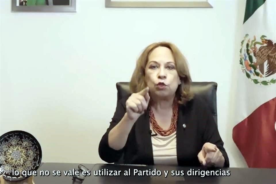 La senadora hizo un llamado a quienes aspiran a dirigir al partido en los estados a que respeten al Presidente López Obrador.