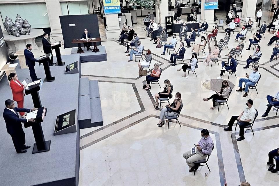 Al Encuentro Ciudadano asistieron y evaluaron a los candidatos de manera presencial 70 Consejeros de EL NORTE debido a las restricciones por Covid. Otros 137 lo hicieron vía remota.