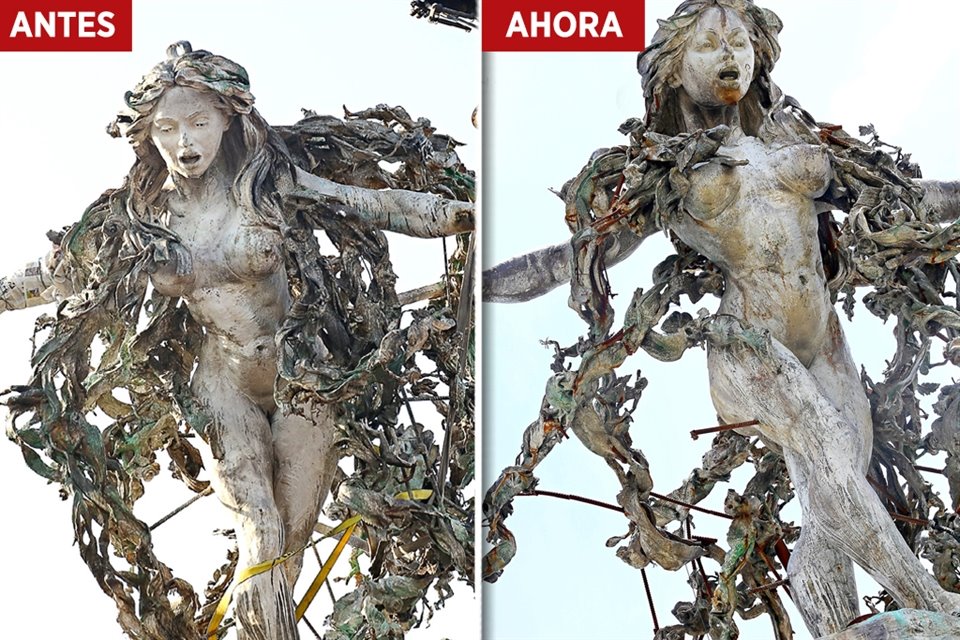 Las varillas de metal evidencian que faltan piezas.