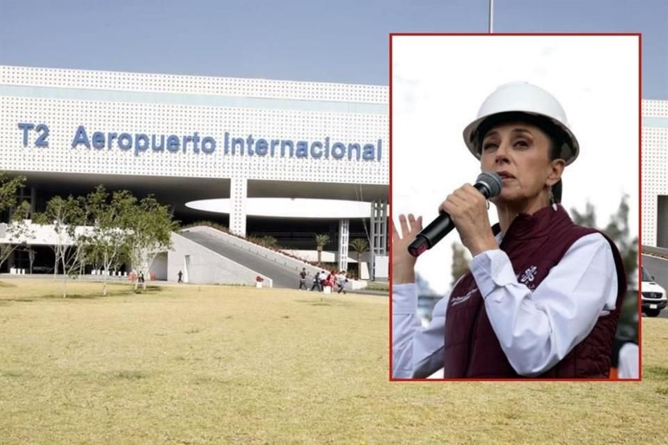 AMLO anunció que recortarán operaciones en el AICM por saturación, y encomendó a Claudia Sheinbaum las obras para apuntalar Terminal 2.