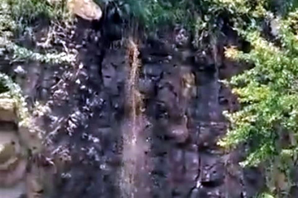 Vecinos aseguran que el mal olor del líquido les advierte que son lixiviados con agua de lluvia.