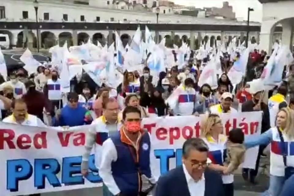 Captura de un video del movimiento compartido por el panista.