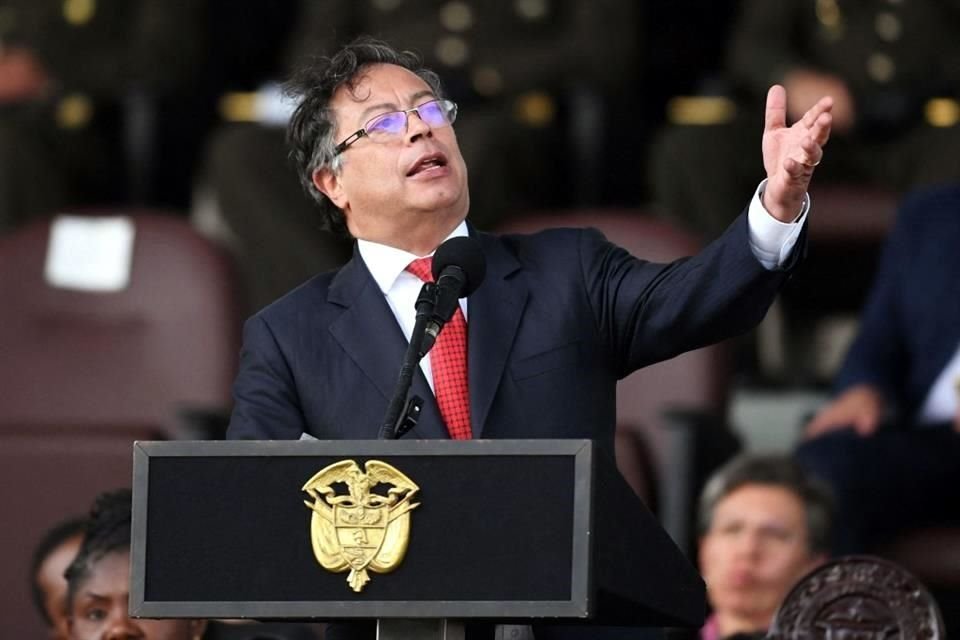 El Presidente de Colombia, Gustavo Petro, durante una ceremonia de la Policía el pasado 19 de agosto.