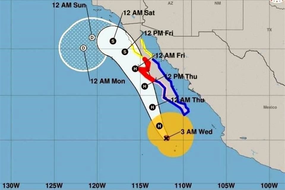 La alerta naranja significa peligro alto por la cercanía del huracán a la costa.