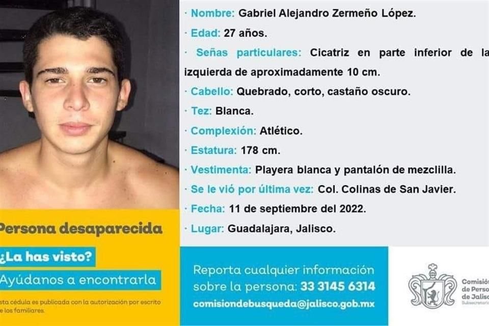 Gabriel Alejandro Zermeño, tiene 27 años y es originario de Culiacán.