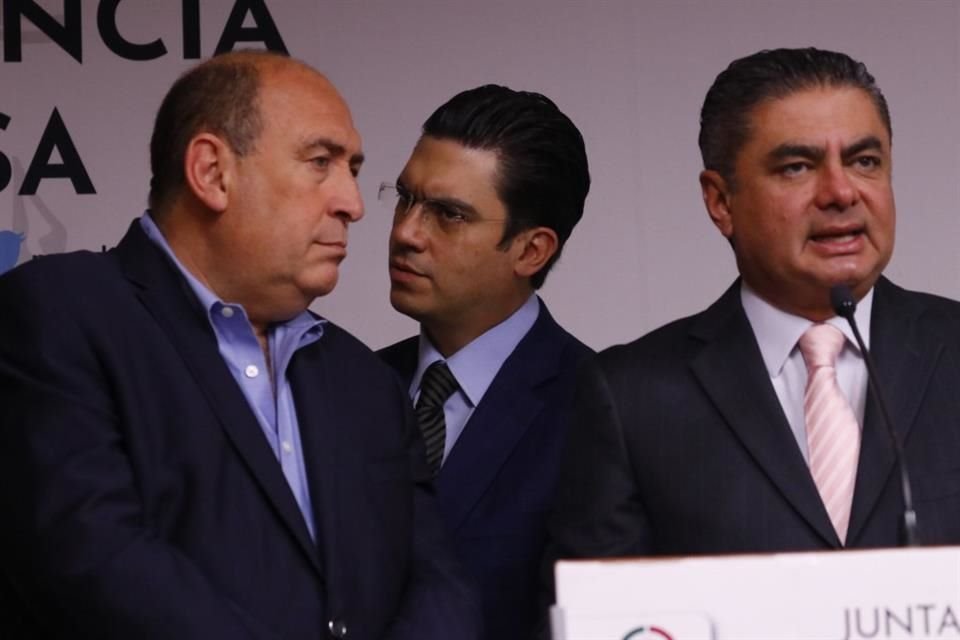 Moreira, Romero y Cházaro, coordinadores de PRI, PAN y PRD.