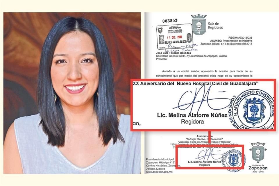 La regidora de MC en Zapopan, Melina Alatorre, ha firmado como licenciada pese a no haber datos de que cuente con ese grado académico.