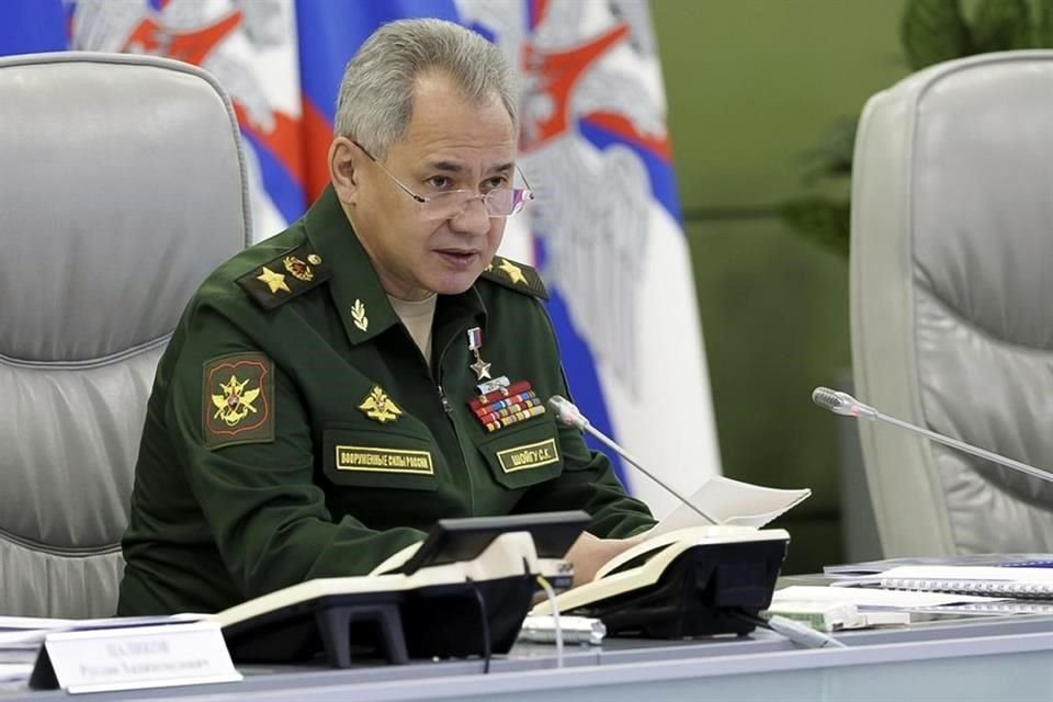 El Ministro de Defensa de Rusia Serguéi Shoigu durante una reunión de trabajo en Moscú.