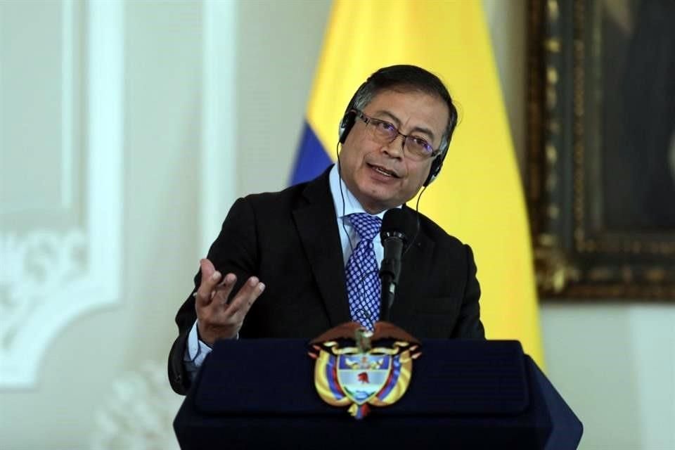 El Presidente Gustavo Petro durante una conferencia de prensa el martes.