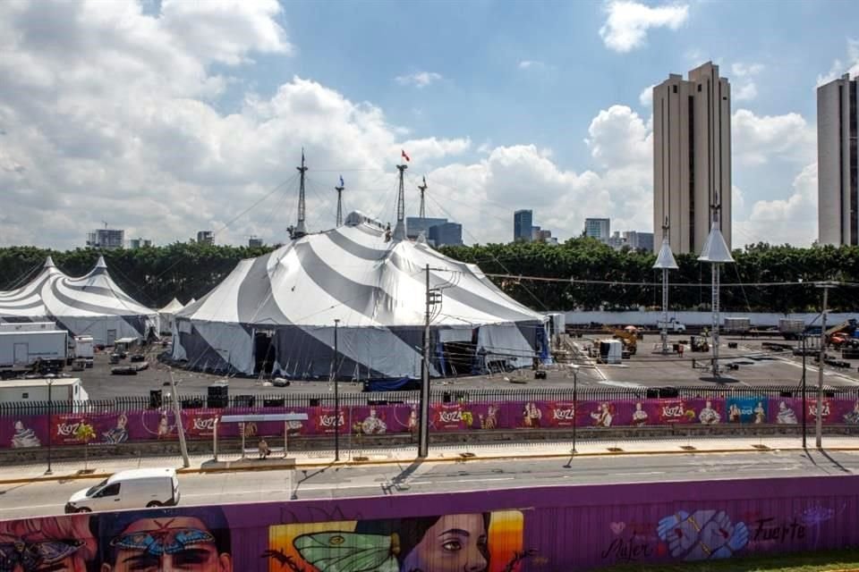 El Circo del Sol, que inicia temporada en GDL el 14 de octubre con el espectáculo Kooza, ya se instala en nueva sede, junto a Plaza Patria.