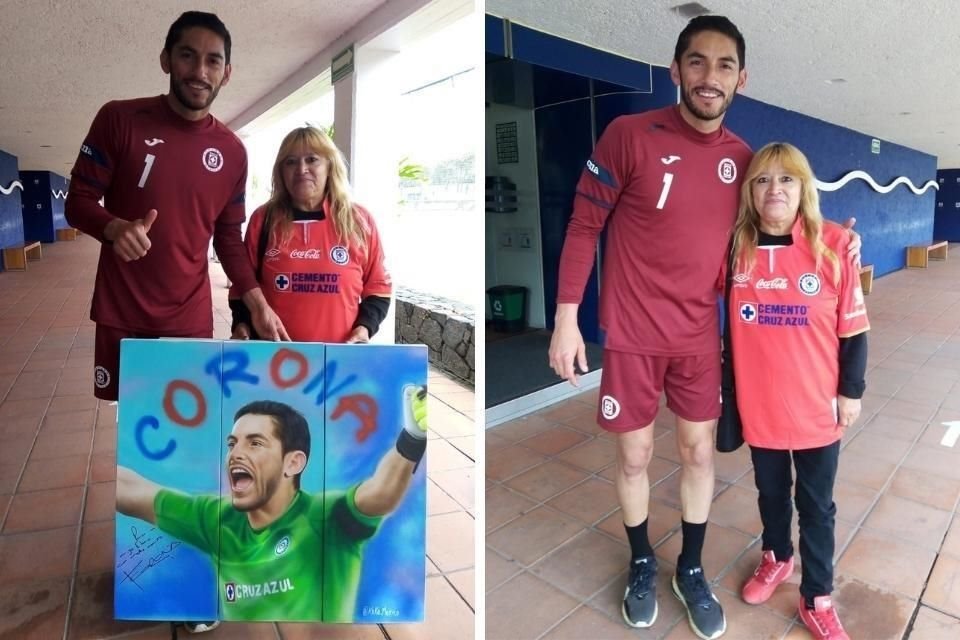 Jesús Corona recibió con gusto a una aficionada en las instalaciones de La Noria.