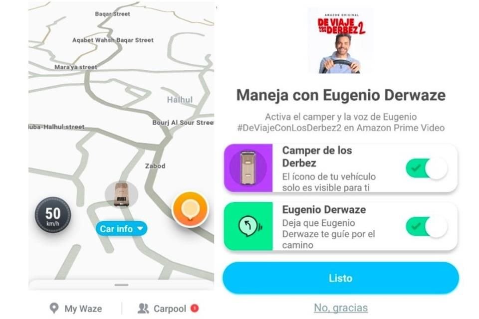 Para celebrar la nueva temporada de 'De viaje con los Derbez' de @PrimeVideoMX, el actor y comediante mexicano @EugenioDerbez será copiloto en @waze, por segunda ocasión.