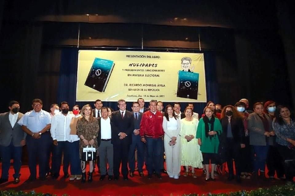 En el auditorio de la Universidad Autónoma de Zacatecas Monreal presentó su libro 'Nulidades y procedimientos sancionadores en materia electoral'.