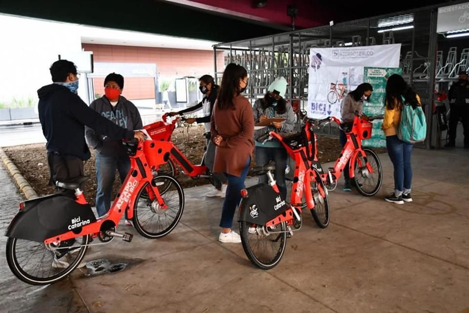 Las Bici Catarinas son vehículos que Bicitekas rescató cuando Jump, empresa de Uber que las rentaba, dejó de operar.