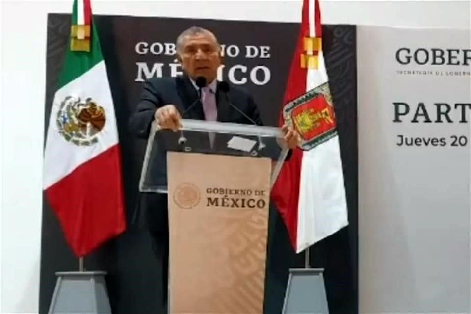 El Secretario de Gobernación acudió a un evento en Tlaxcala.