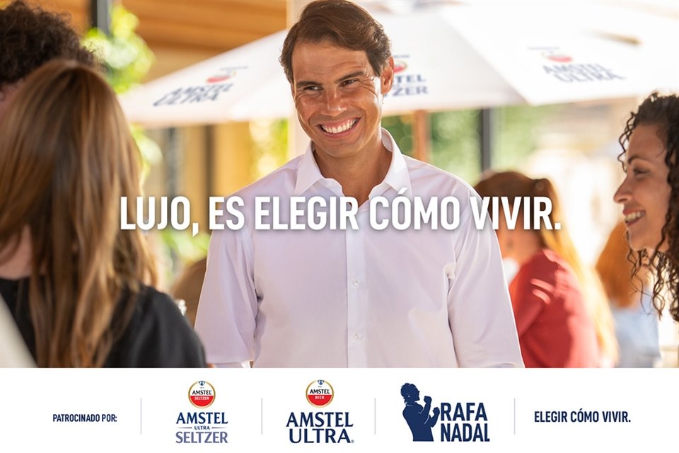 En su primera campaña para la marca, Nadal protagoniza los spots publicitarios de Amstel Ultra y Amstel Ultra Seltzer filmados desde su isla natal en Mallorca.