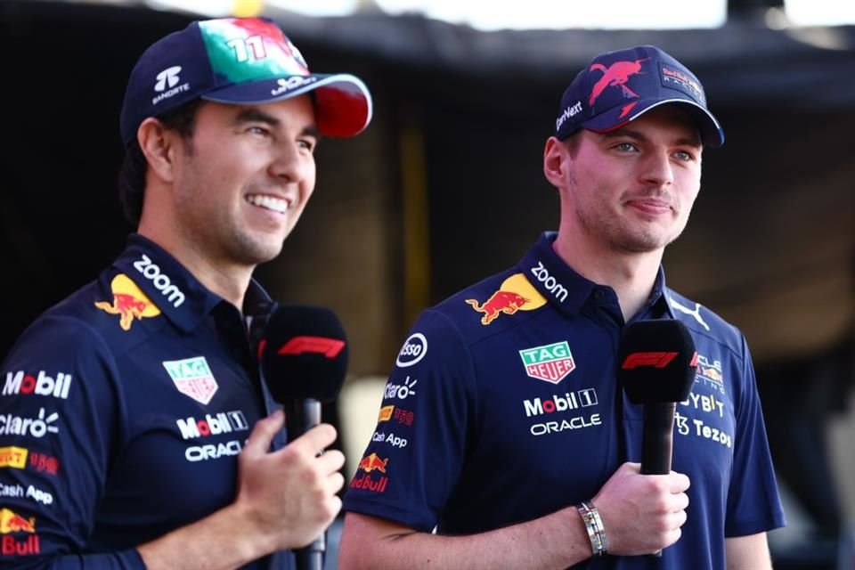 Los pilotos de Red Bull de buen humor.