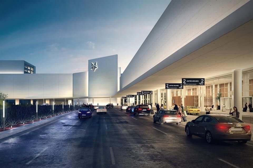 Render de la remodelación de la Terminal 1 del Aeropuerto Internacional de Guadalajara.