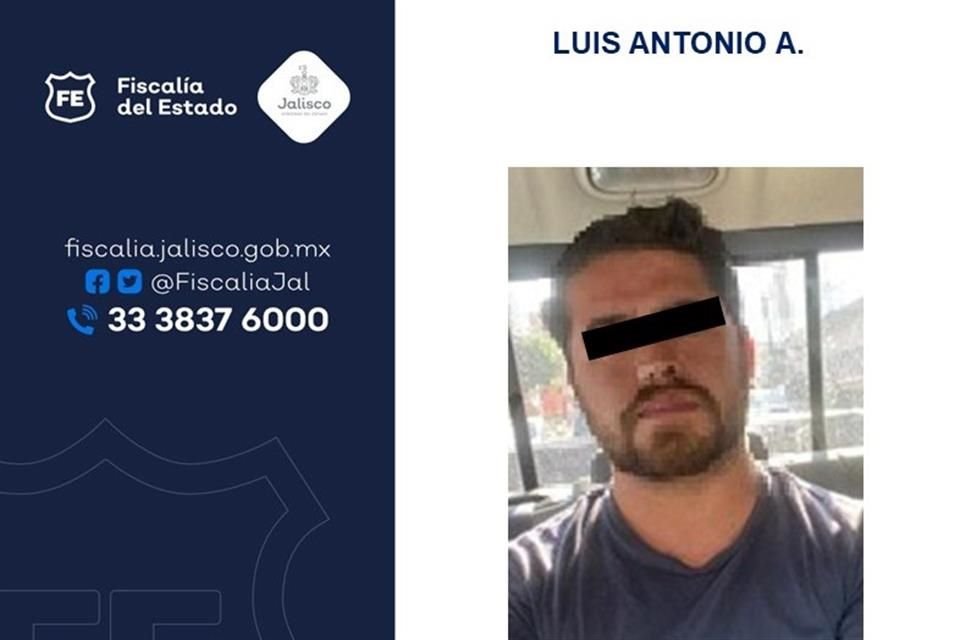 Luis Antonio 'A', de 27 años, acusado por abuso sexual infantil en un plantel de escuela secundaria, en Tlaquepaque.