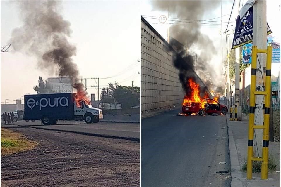 Más de una docena de bloqueos se han reportado en Celaya, Guanajuato.